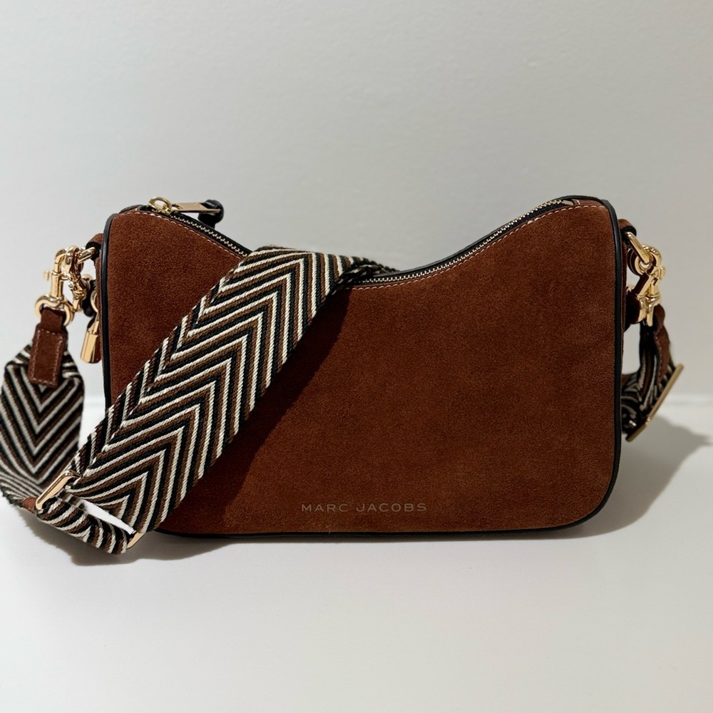 NWT Marc Jacobs suede convertible drifter bag -cognac